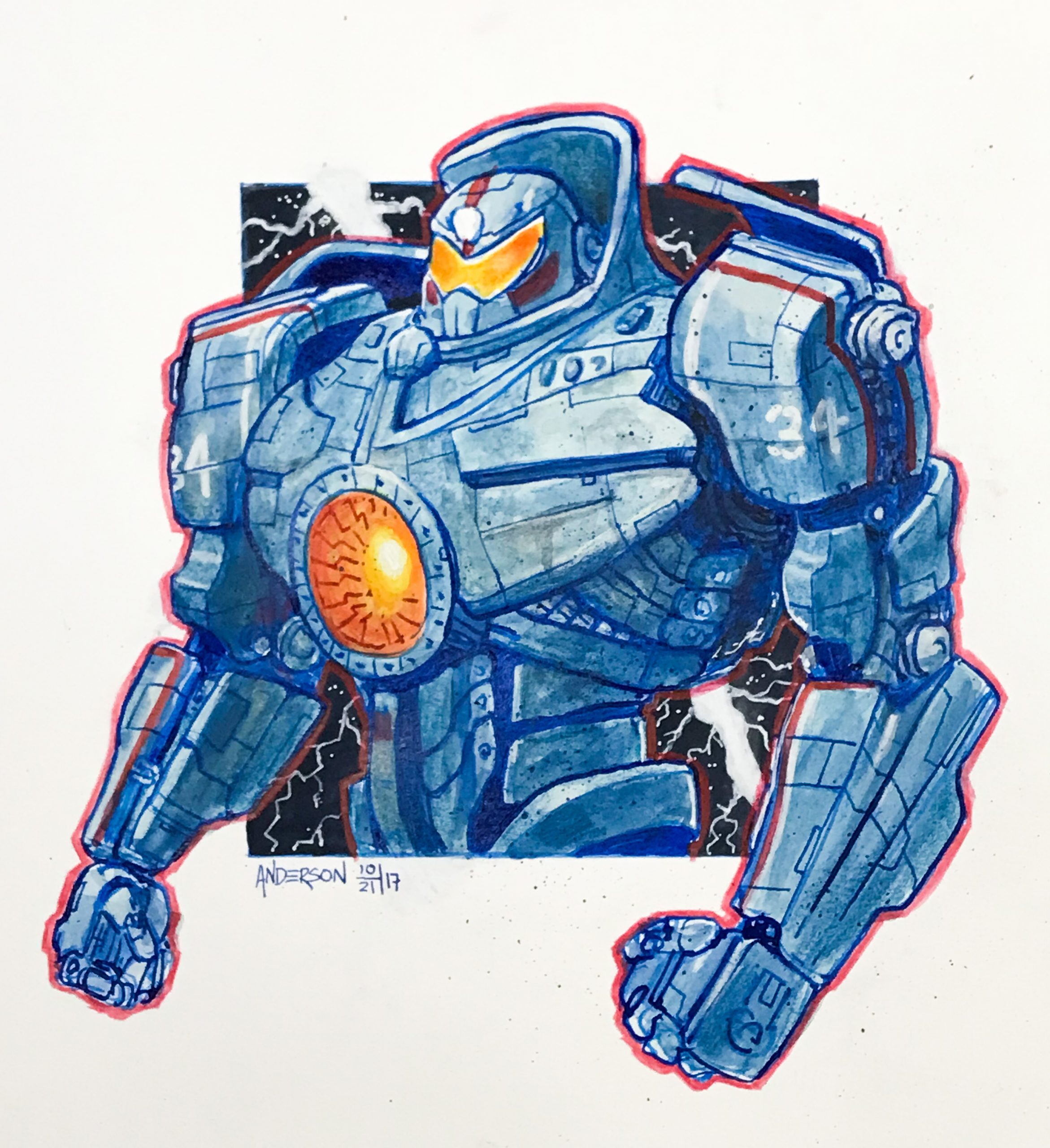 Gypsy Danger Gouache Painting Timothy Anderson Design Find high quality gip...